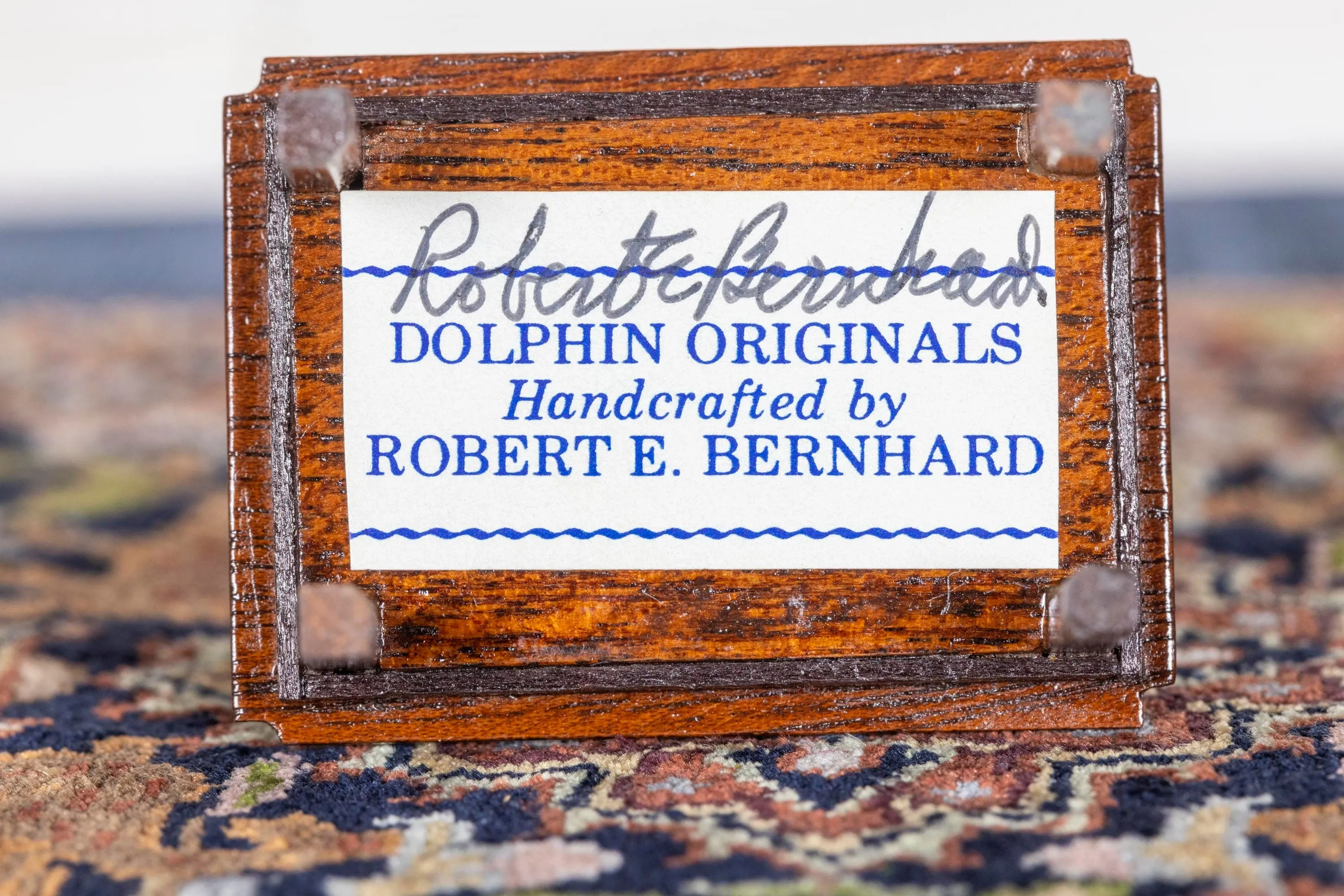 Dollhouse Miniature ~ Dolphin Originals Small Book Table  - Lee Lefkowitz Estate