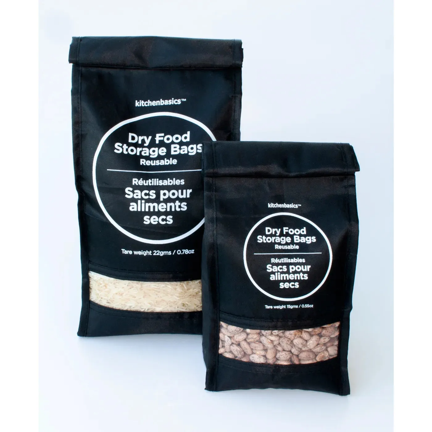 Dry Food Storage Bags with Window - Set of 2