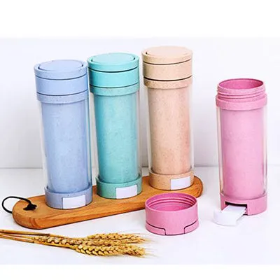Eco Friendly Wheat Bottle with Phone Holder