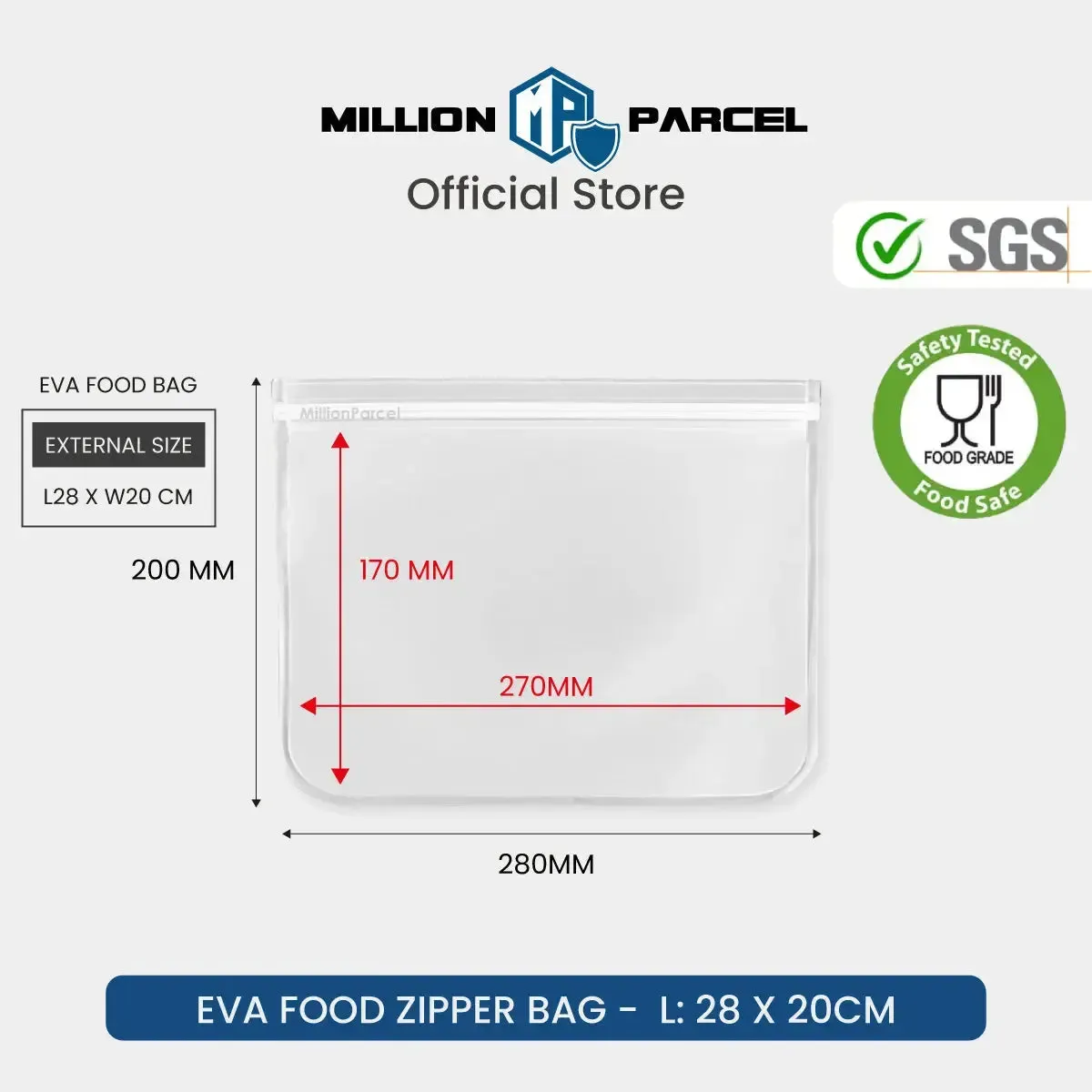 EVA Food Zipper Bag