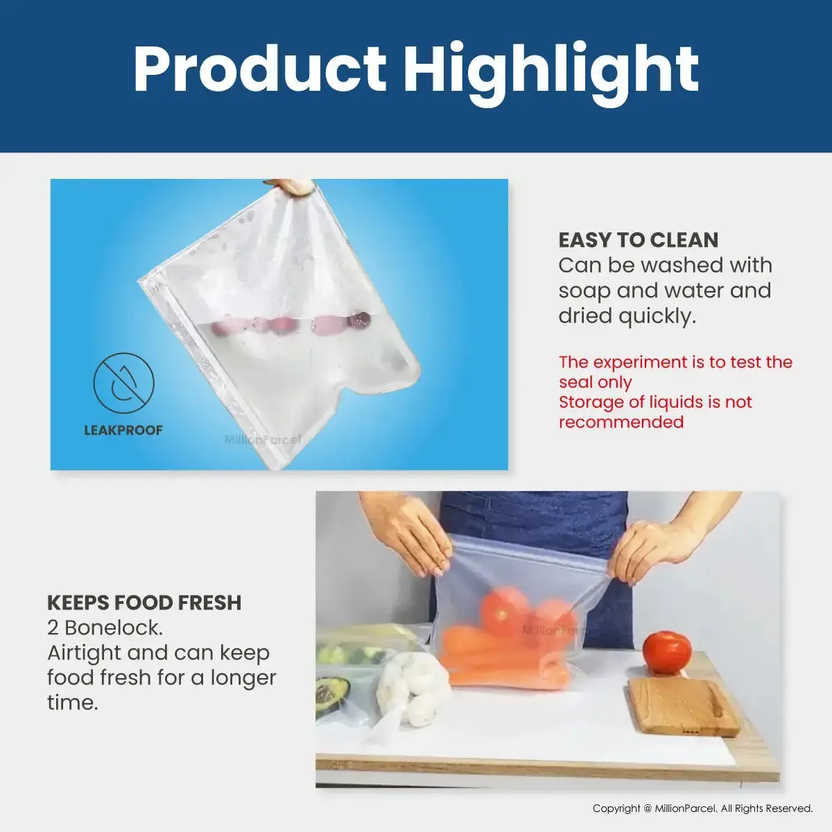 EVA Food Zipper Bag