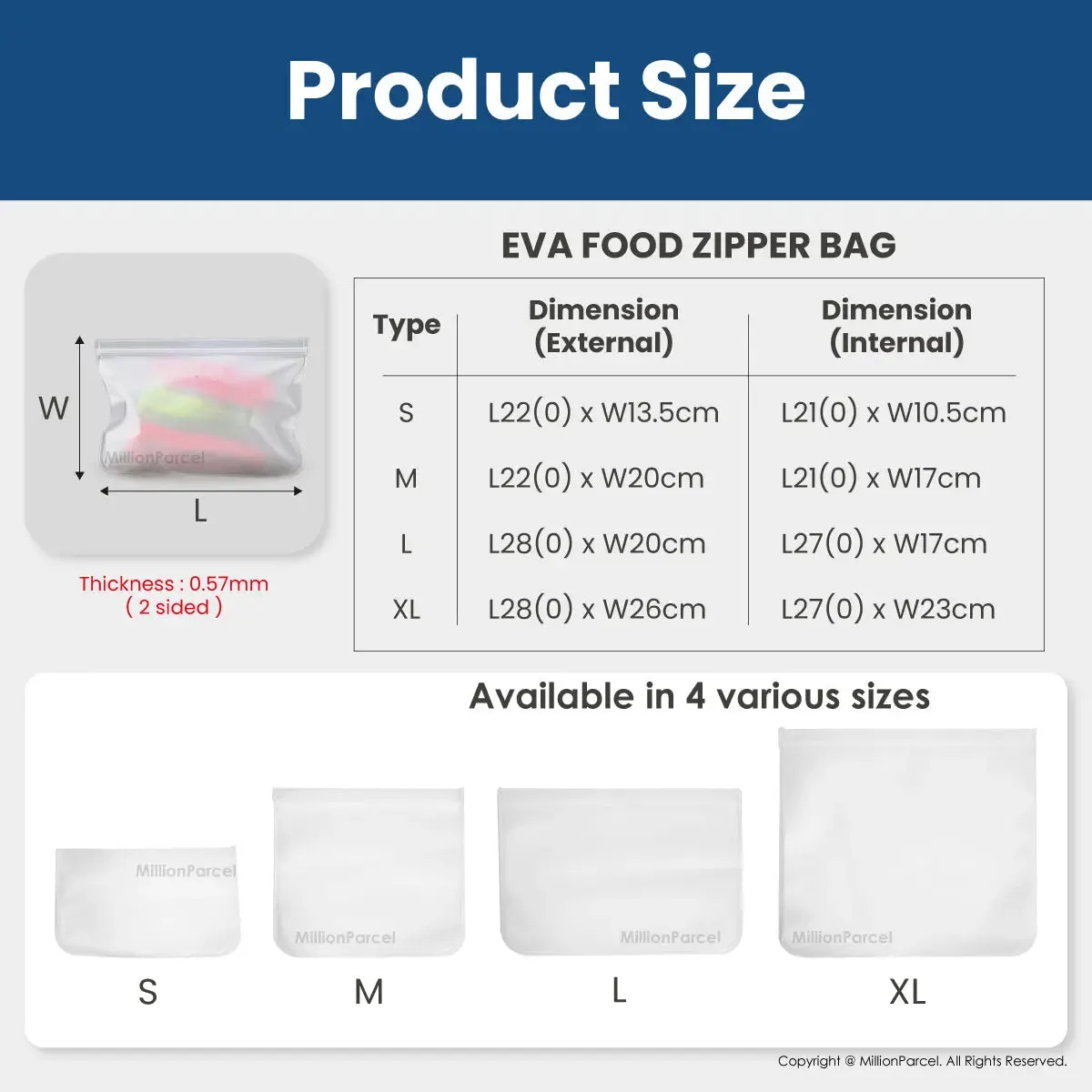 EVA Food Zipper Bag