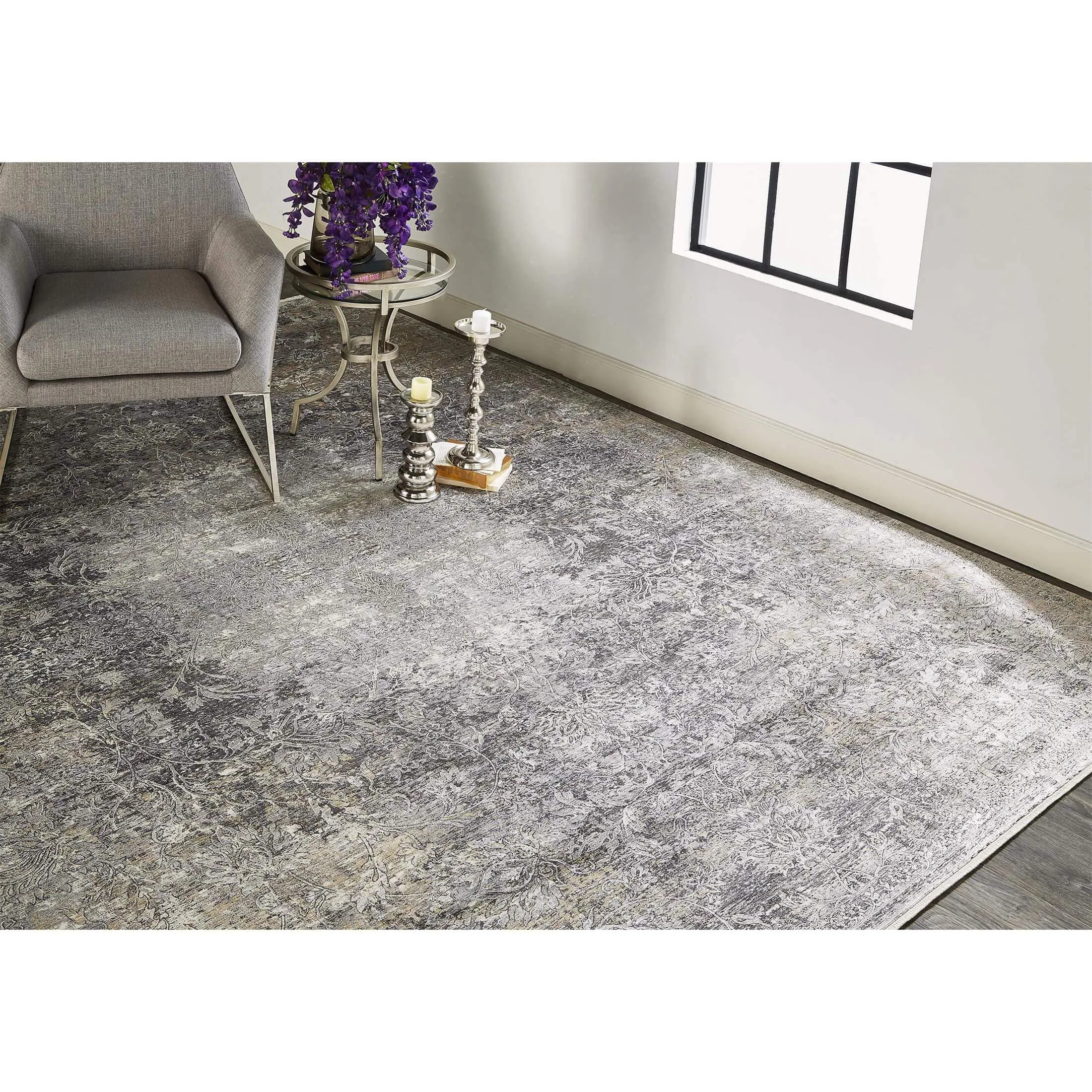 Feizy Rug Sarrant 3964F, Stone