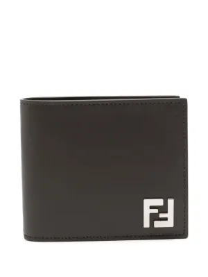 FF LEATHER AND CANVAS BROWN BI-FOLD WALLET