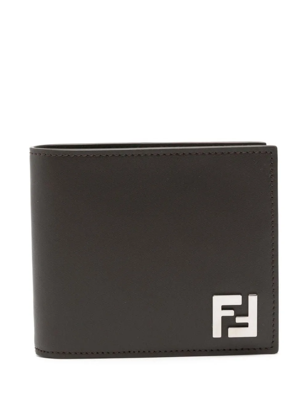 FF LEATHER AND CANVAS BROWN BI-FOLD WALLET