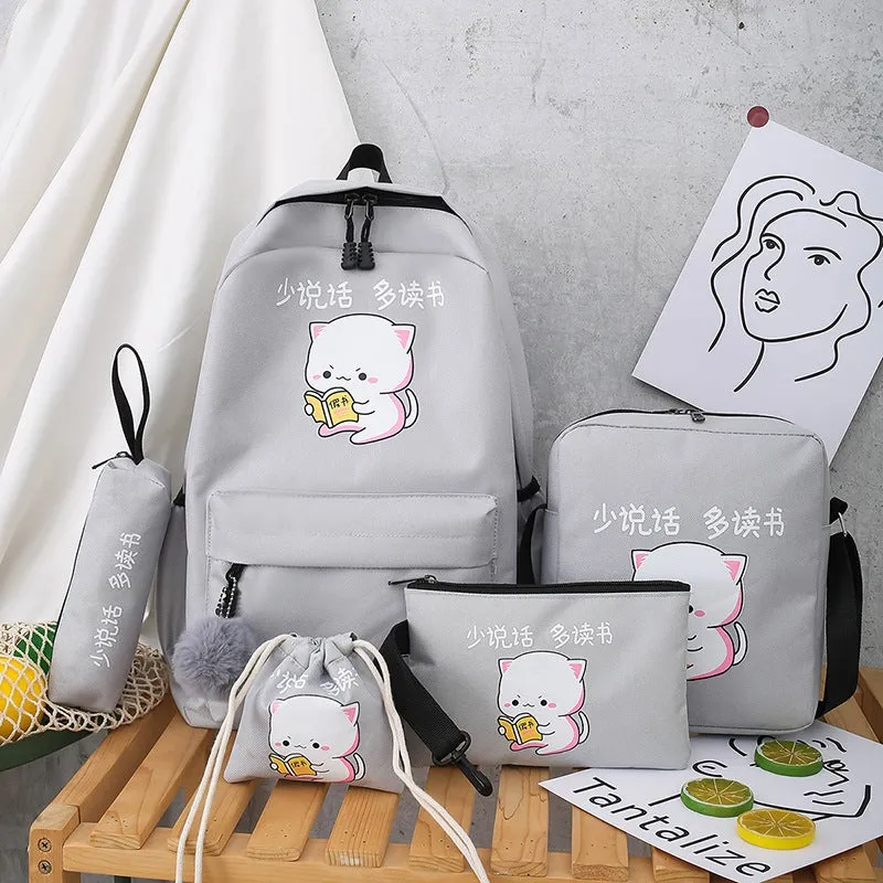 Five-piece Schoolbag Middle School Students