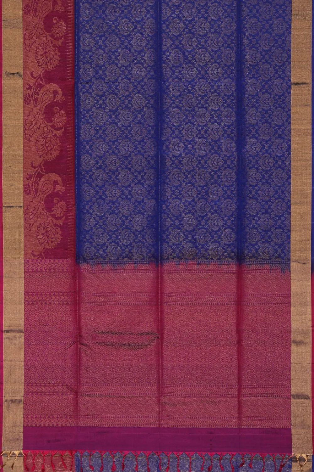 Gorgeous Gold-Brocade Purple Saree