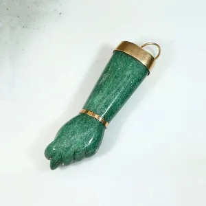 Gorgeous Green Aventurine Figa with 18k Fittings
