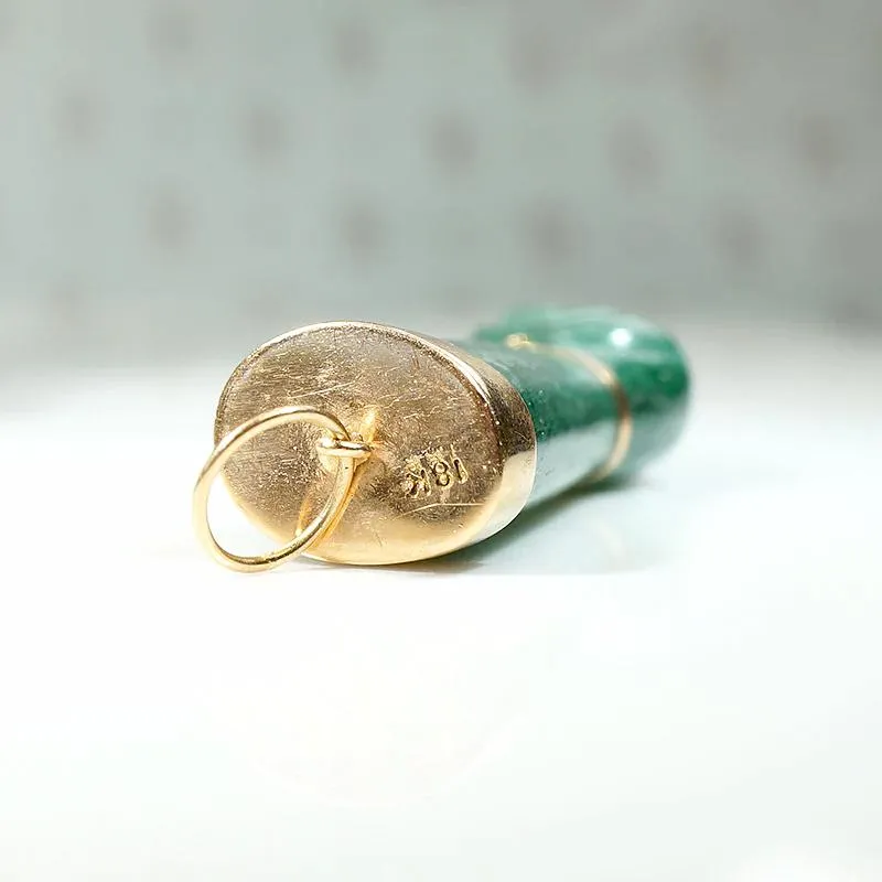 Gorgeous Green Aventurine Figa with 18k Fittings