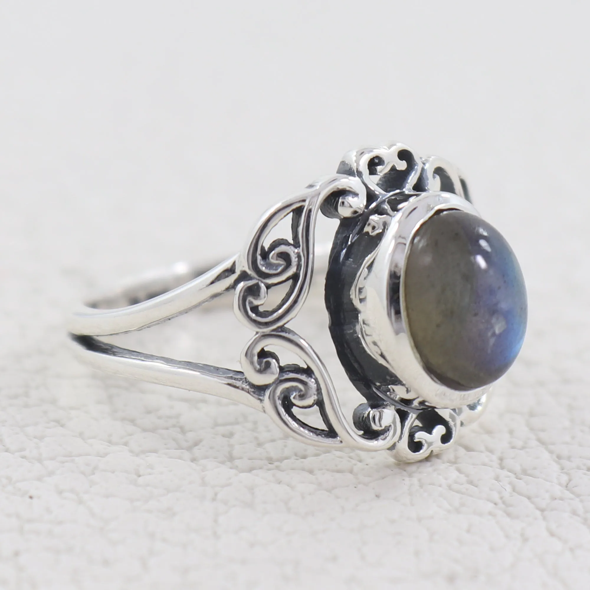 Gorgeous Labradorite Sterling Silver Designer Rings