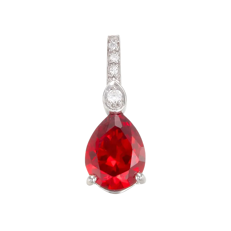 Gorgeous Ruby Red Drop Pendant