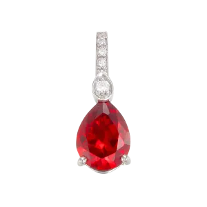 Gorgeous Ruby Red Drop Pendant