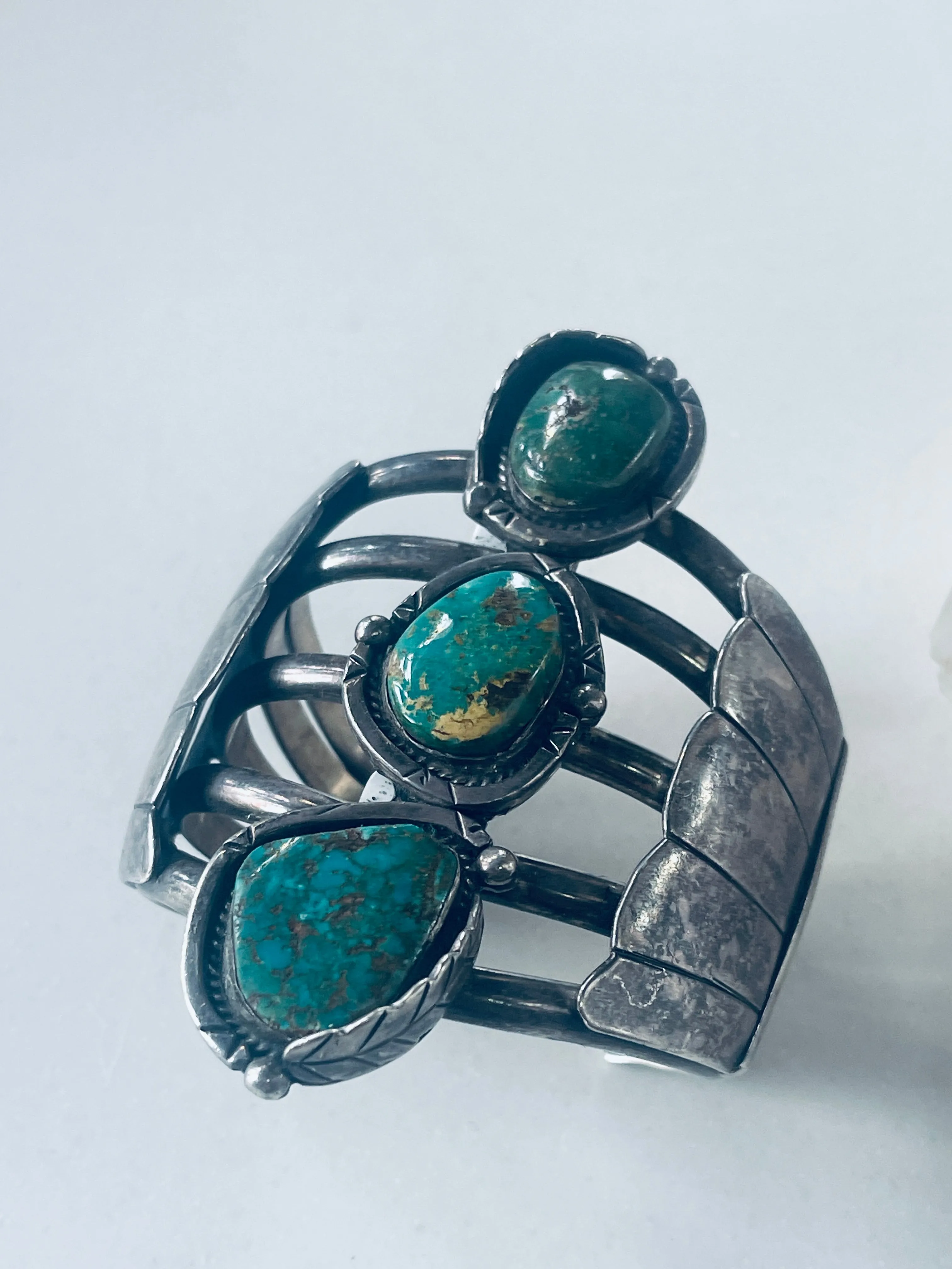 Gorgeous Vintage Sterling and Turquoise Cuff