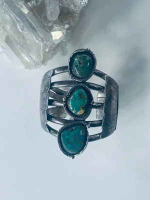 Gorgeous Vintage Sterling and Turquoise Cuff