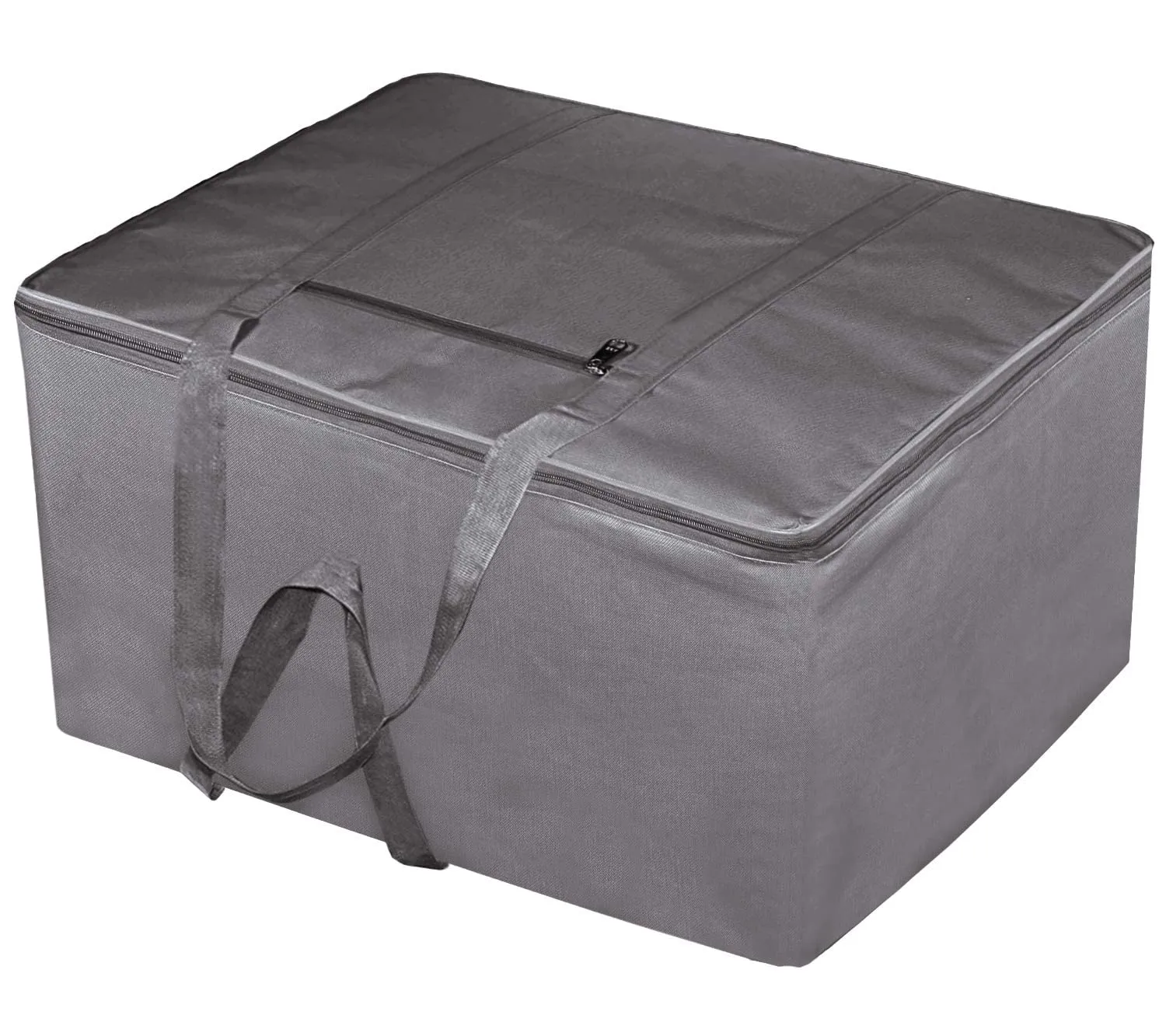 Heart Home Large Moisture Proof Wardrobe Organizer Storage Bag For Clothes With Zipper Closure and Handle- Pack of 2 (Grey)-HS43HEARTH26671