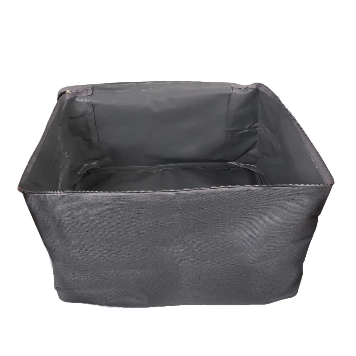 Heart Home Large Moisture Proof Wardrobe Organizer Storage Bag For Clothes With Zipper Closure and Handle- Pack of 2 (Grey)-HS43HEARTH26671