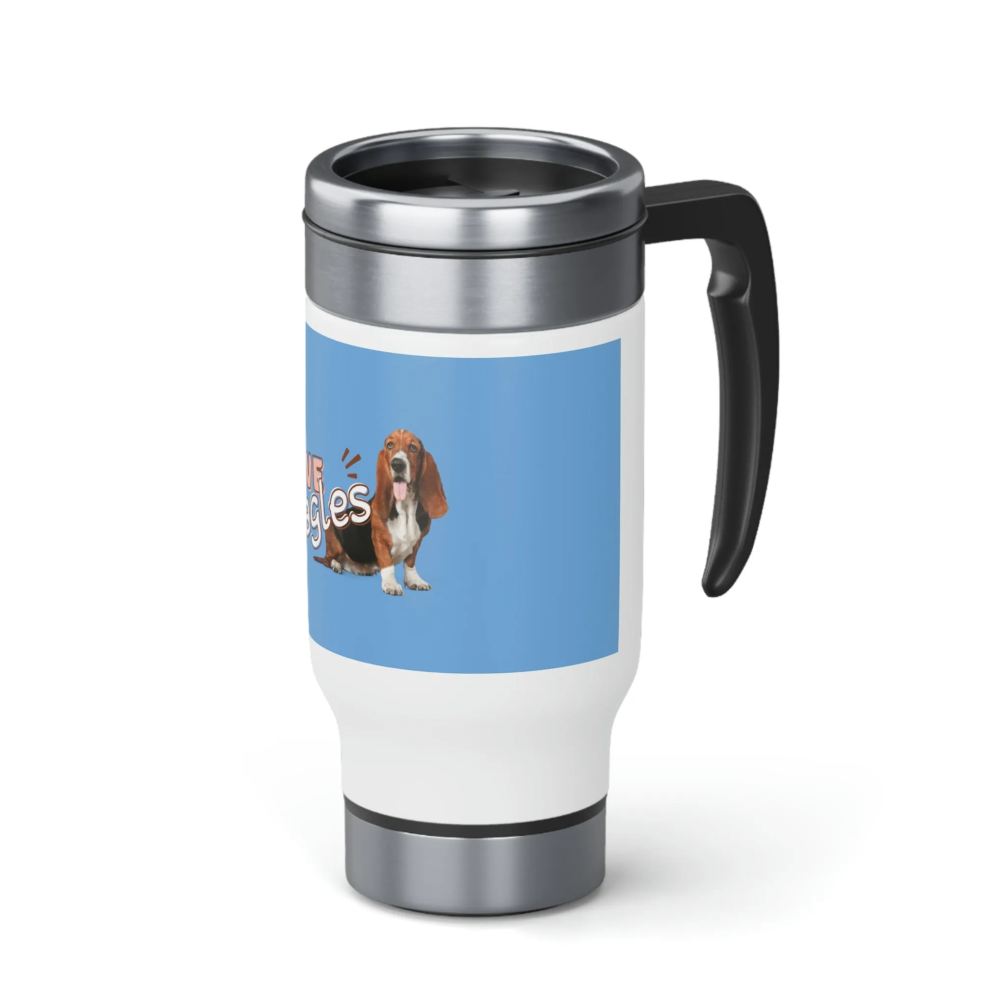 I love Beagles Dog POD Stainless Steel Travel Mug with Handle, 14oz