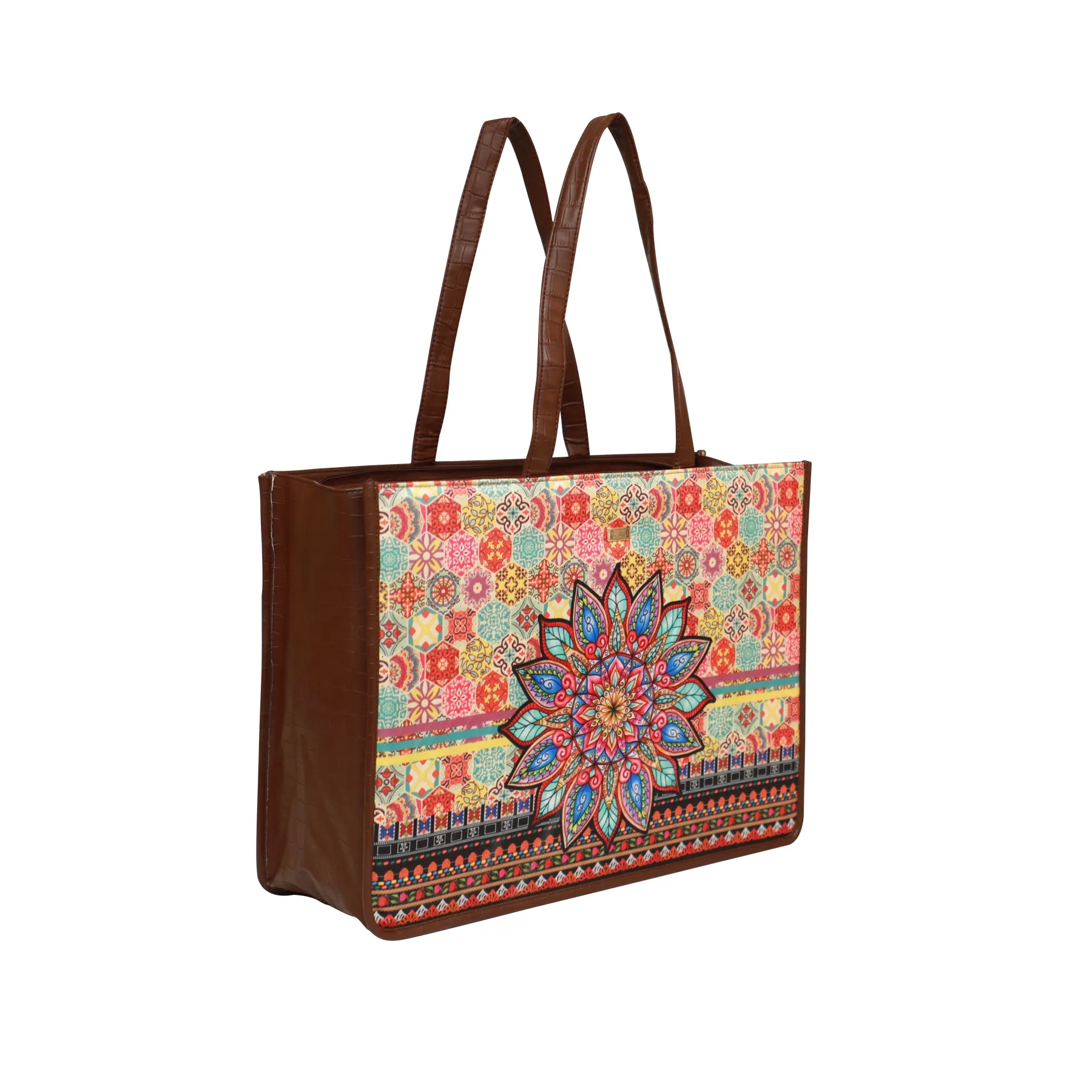 Jaipuri Mandala Box Tote Bag 1101