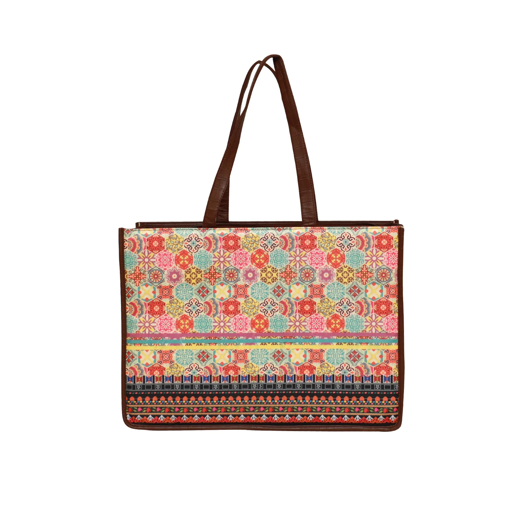 Jaipuri Mandala Box Tote Bag 1101