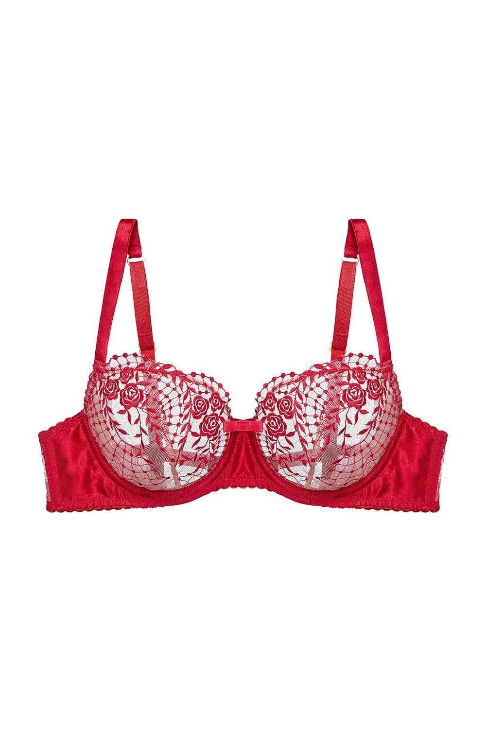 Julie's Roses Red Underwire Bra