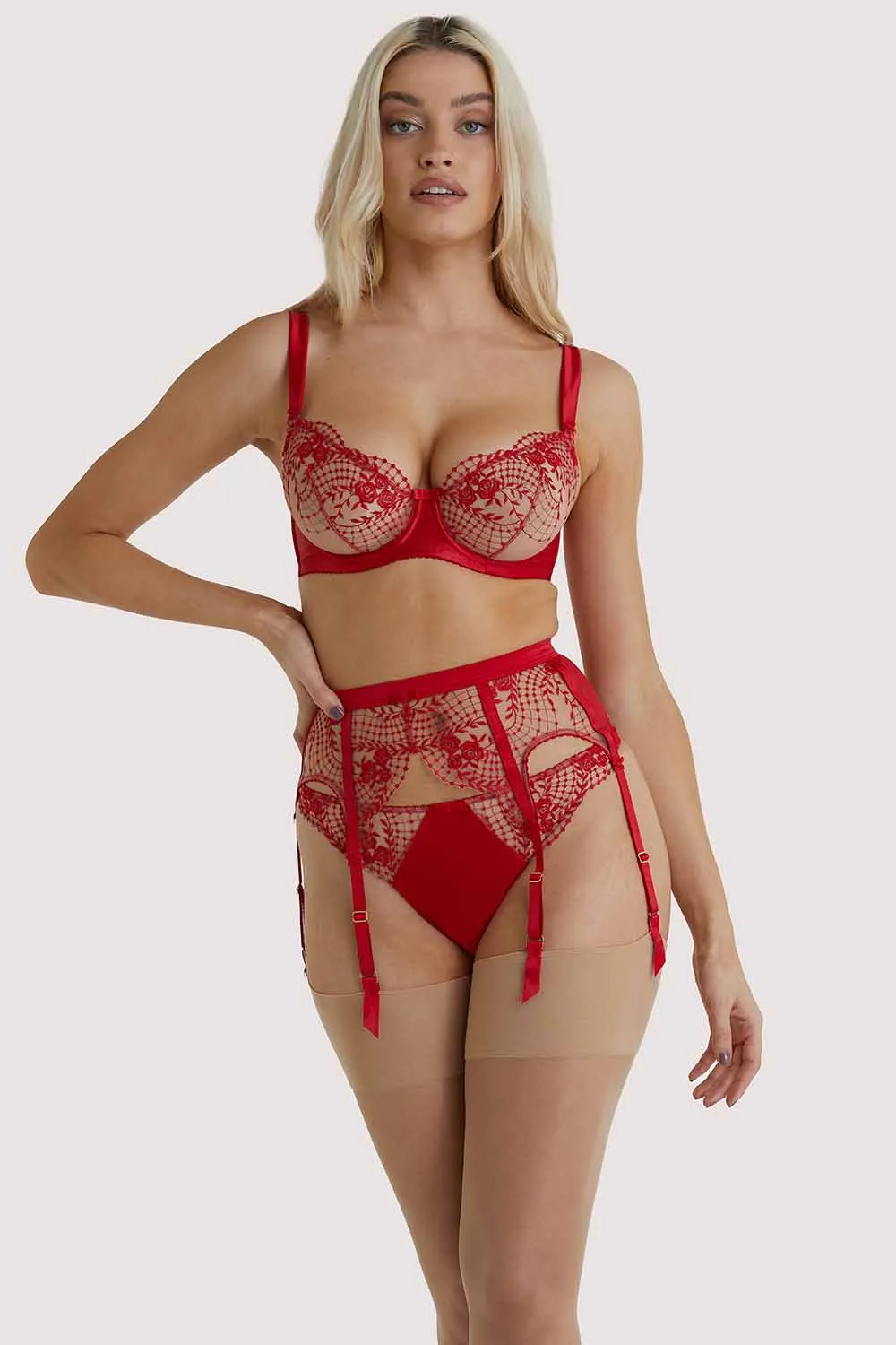 Julie's Roses Red Underwire Bra