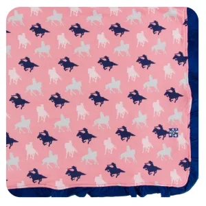 KicKee Pants Strawberry Cowgirl Ruffle Toddler Blanket
