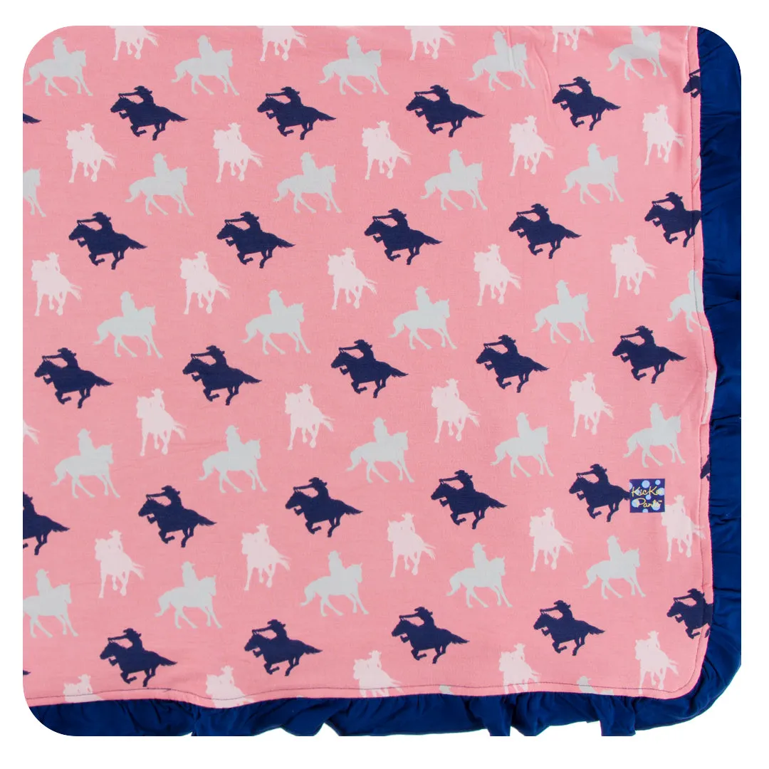 KicKee Pants Strawberry Cowgirl Ruffle Toddler Blanket