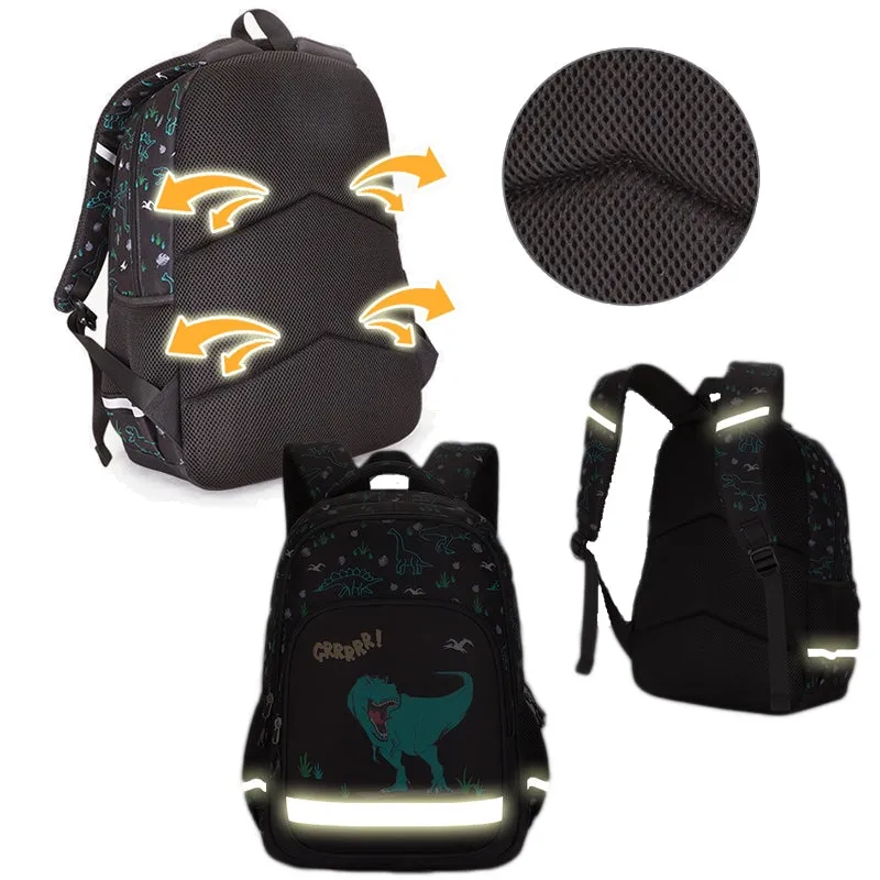 Kids Backpack With Lunch Box Unicorn Dinosaur School Backpacks - Black Blue Pink Book Bags For Girls 3pc Kids Book Bag Daypack Lightweight School Backpack Set With Lunch Bag