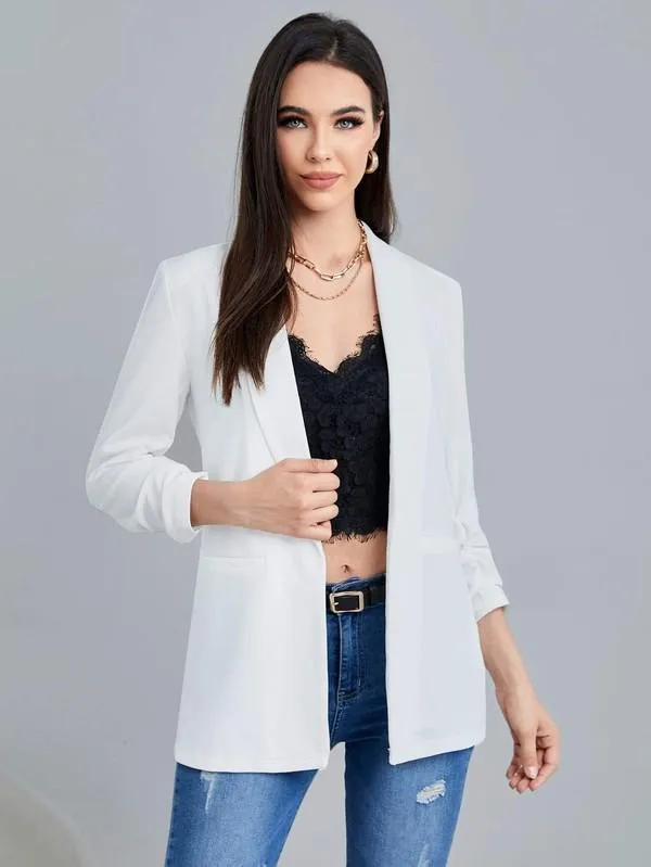 Long Open Front Blazer