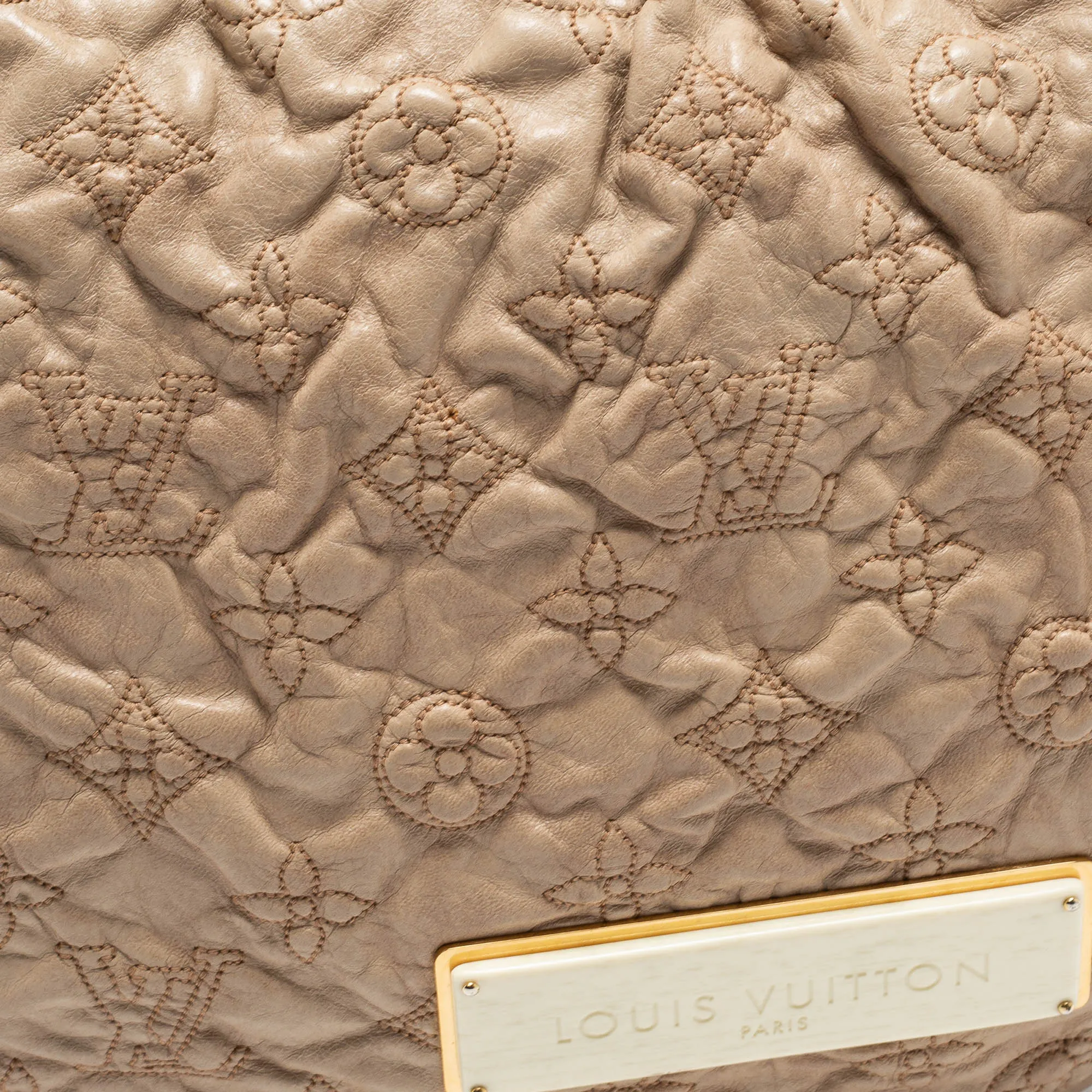 Louis Vuitton Ecru Monogram Leather Limited Edition Olympe Nimbus GM Bag