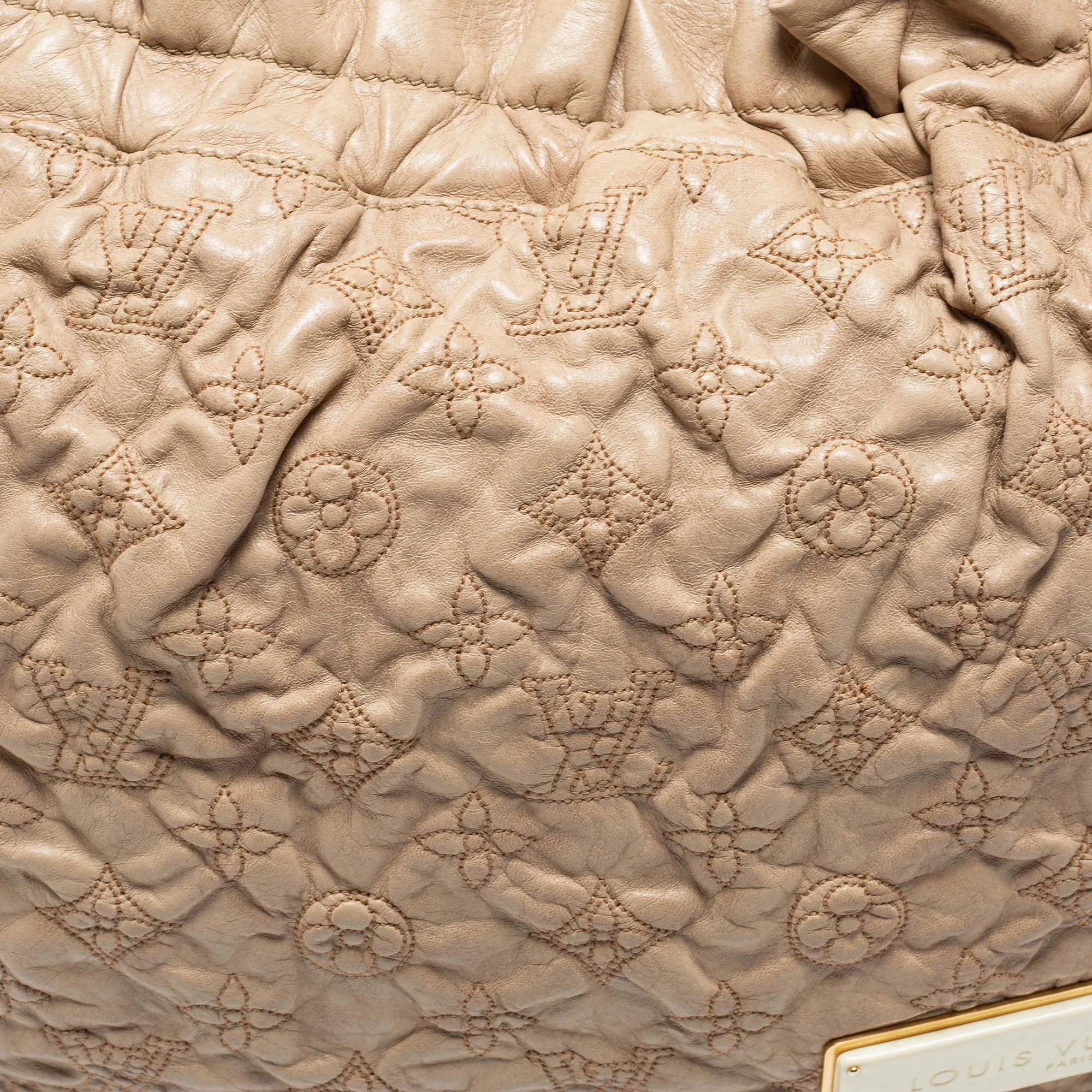 Louis Vuitton Ecru Monogram Leather Limited Edition Olympe Nimbus GM Bag