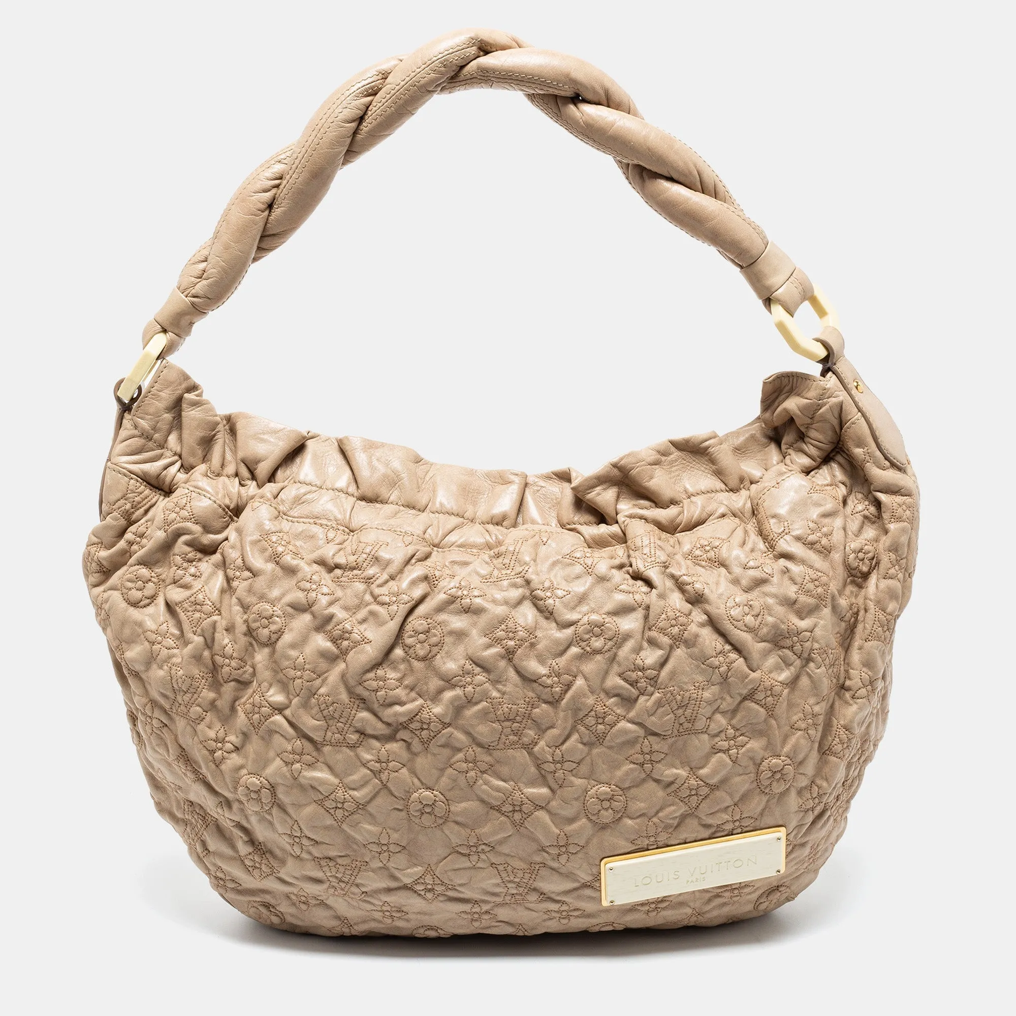 Louis Vuitton Ecru Monogram Leather Limited Edition Olympe Nimbus GM Bag