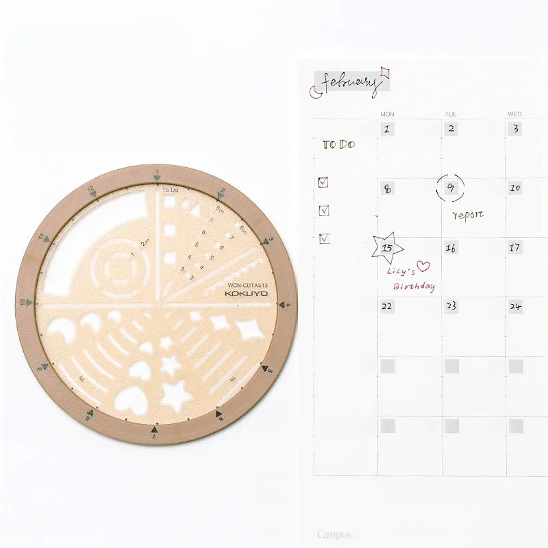 Multifunctional Rotating Template Ruler Rotatable Drawing Ruler
