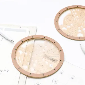 Multifunctional Rotating Template Ruler Rotatable Drawing Ruler