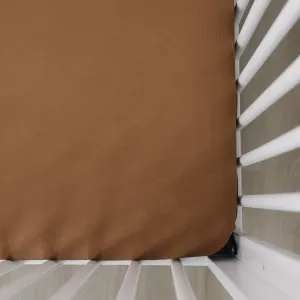 Mustard Bamboo Stretch Crib Sheet