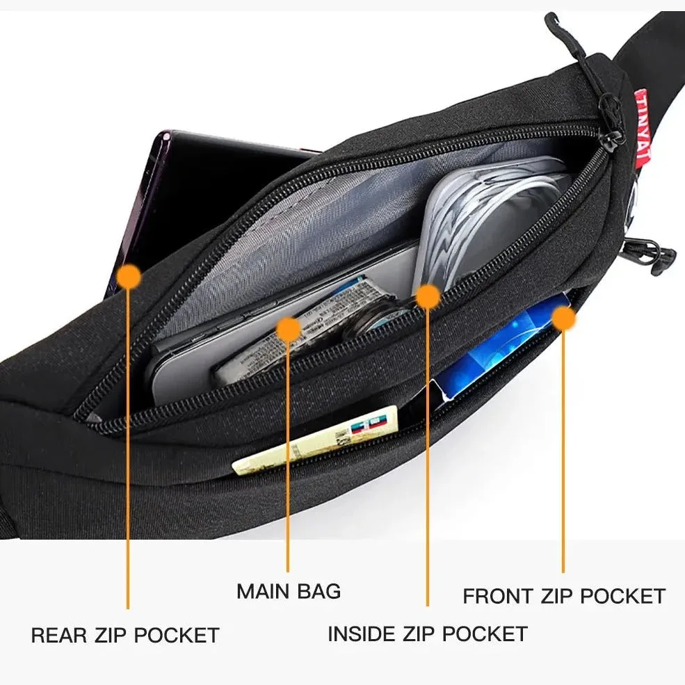 Nylon Travel Waist Bag Pack | Versatile & Stylish Phone Belt Pouch