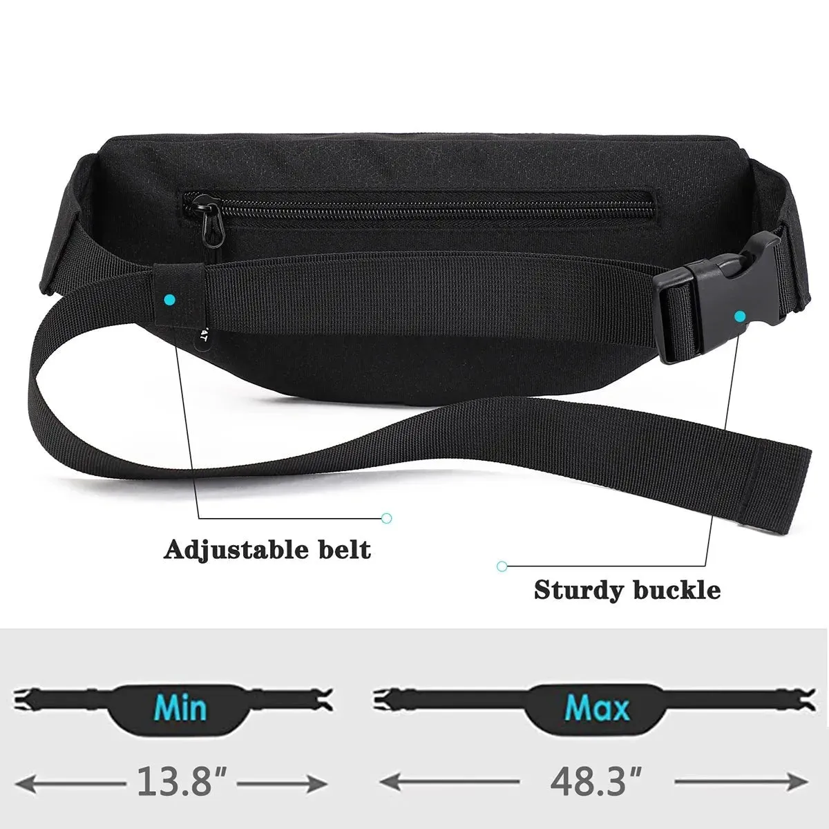 Nylon Travel Waist Bag Pack | Versatile & Stylish Phone Belt Pouch