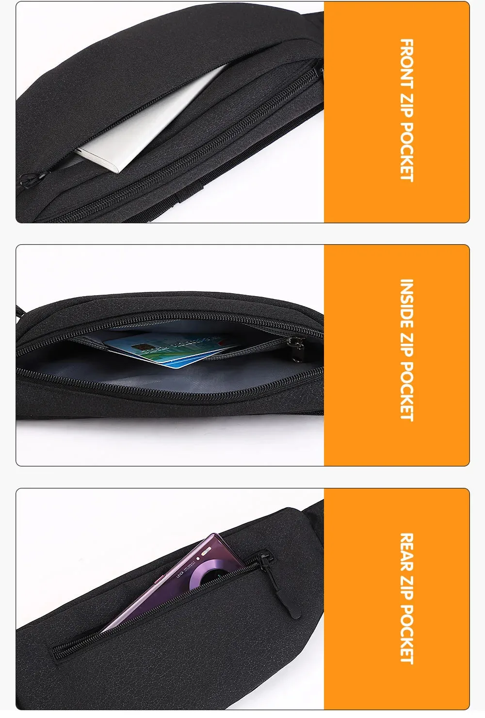 Nylon Travel Waist Bag Pack | Versatile & Stylish Phone Belt Pouch