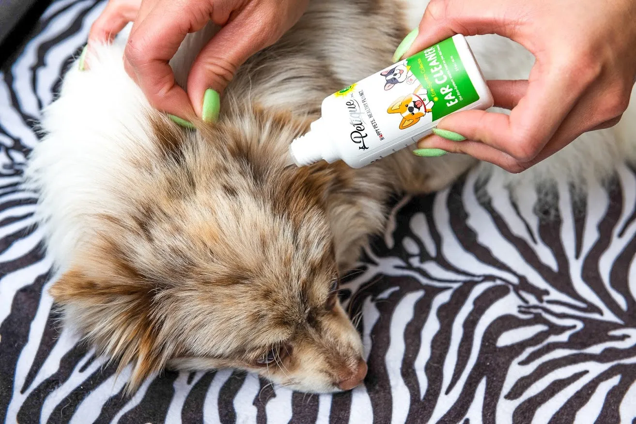 Odor Eliminating Ear Cleaner: Safe & Non-Toxic Formula, Gentle, Fragrance-Free Ear Care for Dogs & Cats