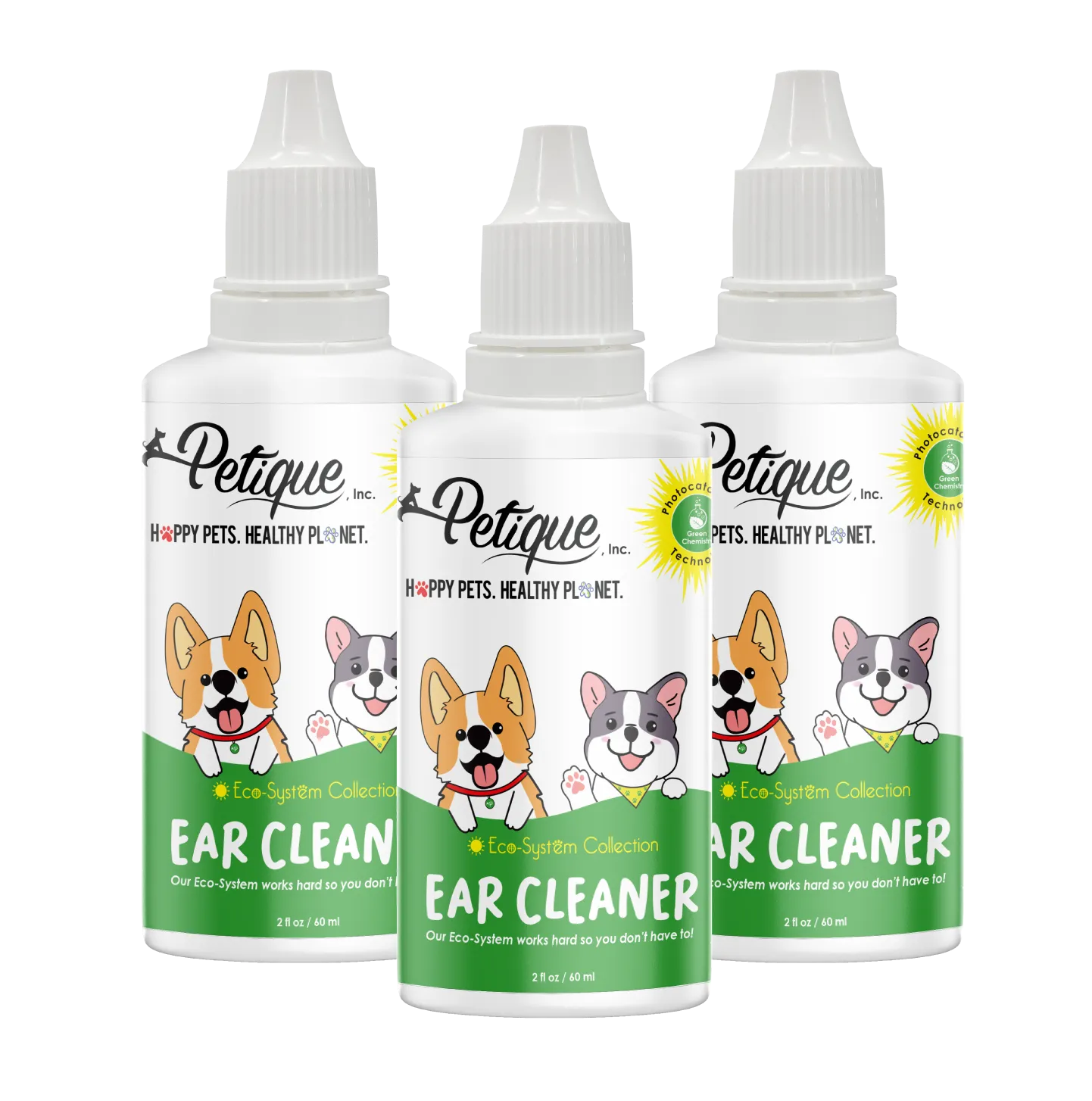 Odor Eliminating Ear Cleaner: Safe & Non-Toxic Formula, Gentle, Fragrance-Free Ear Care for Dogs & Cats
