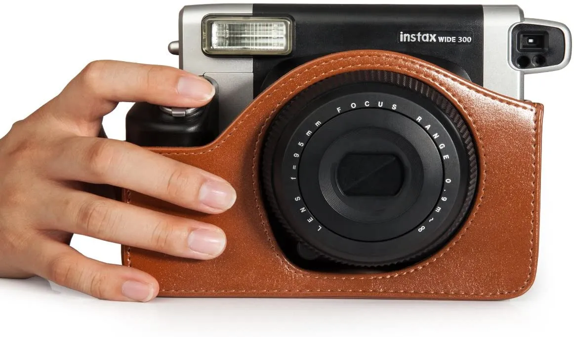 Pikxi BW3 Fujifilm Instax Wide 300 Instant Camera Leather Bag Case Brown