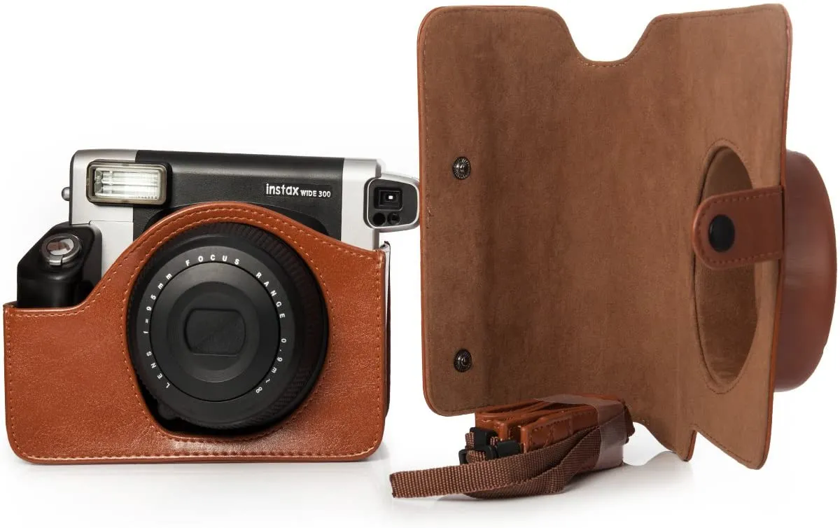 Pikxi BW3 Fujifilm Instax Wide 300 Instant Camera Leather Bag Case Brown