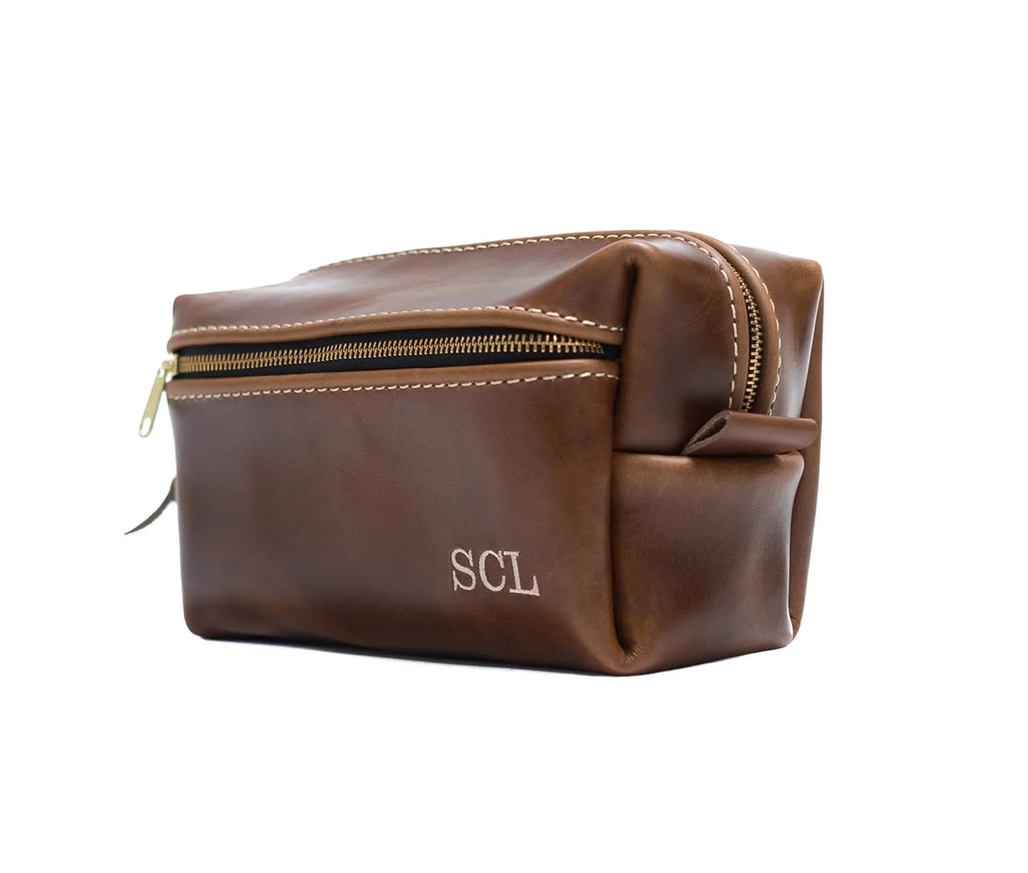Premium Leather Travel Toiletry Kit