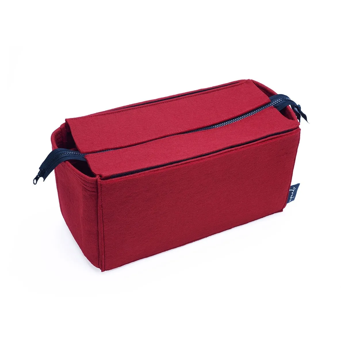 Purse Organizer Insert for Celine Horizontal Cabas, Bag Organizer with Zipper Top Closure and Single Bottle Holder