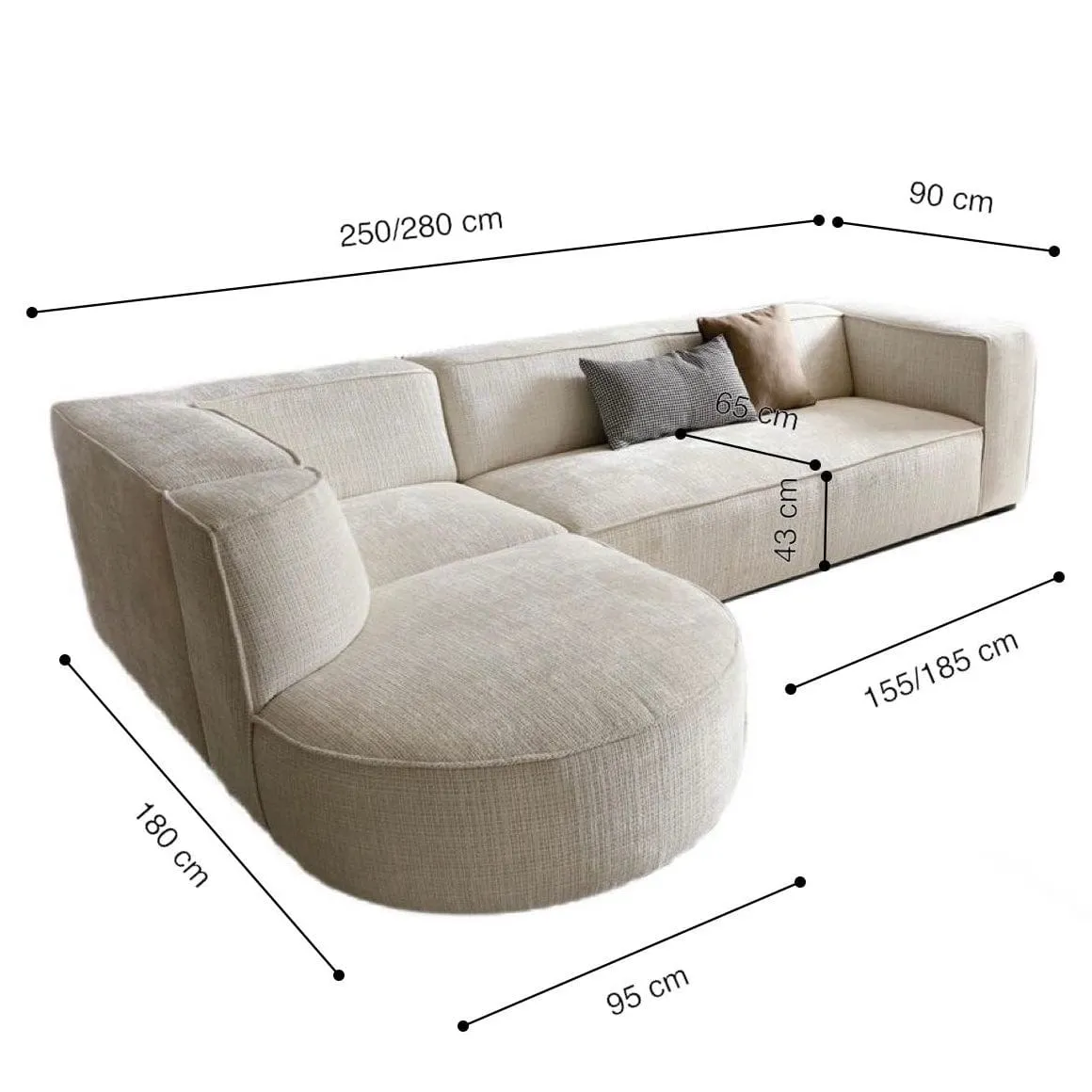 Qia Sectional Curve Sofa