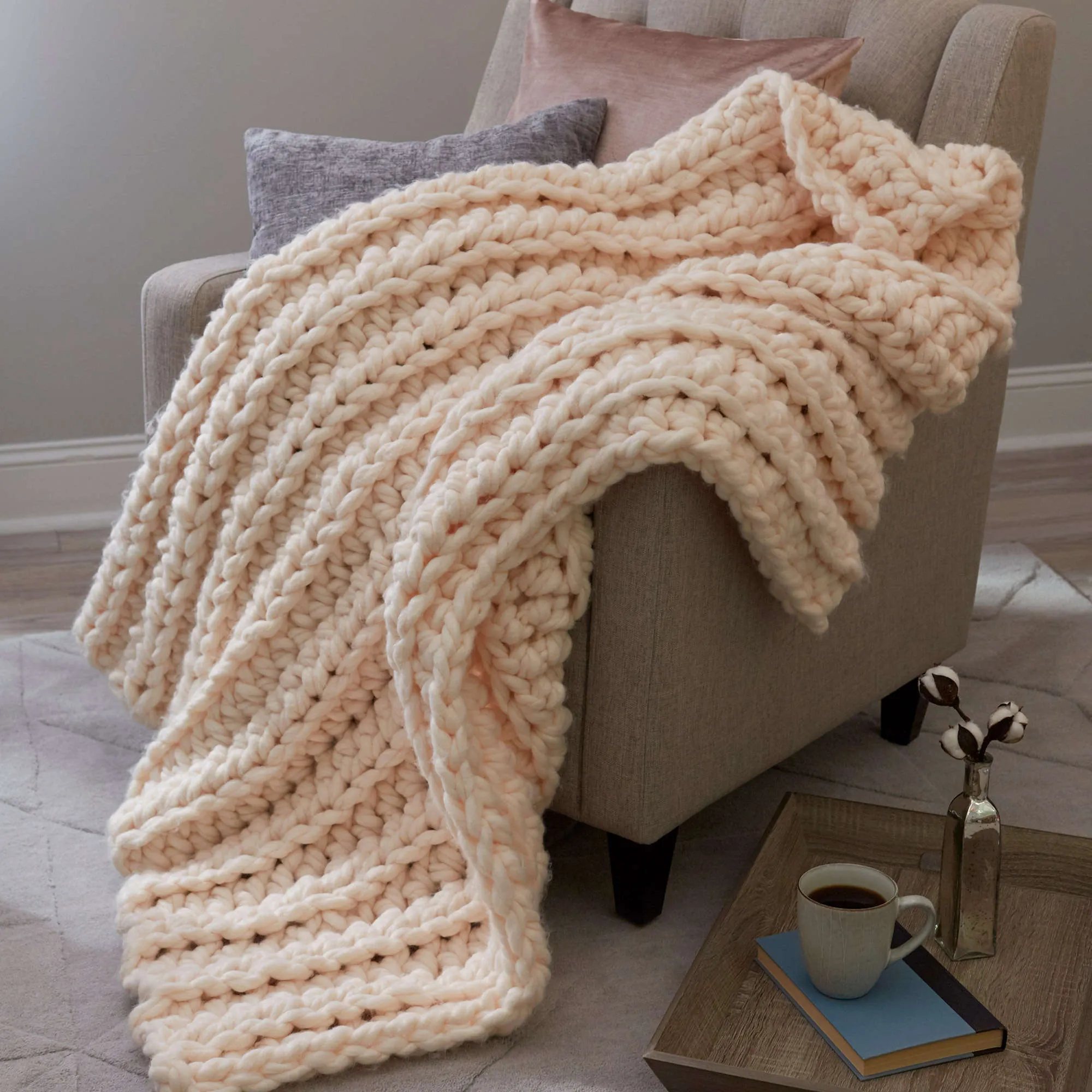 Red Heart Gorgeous Crochet Throw