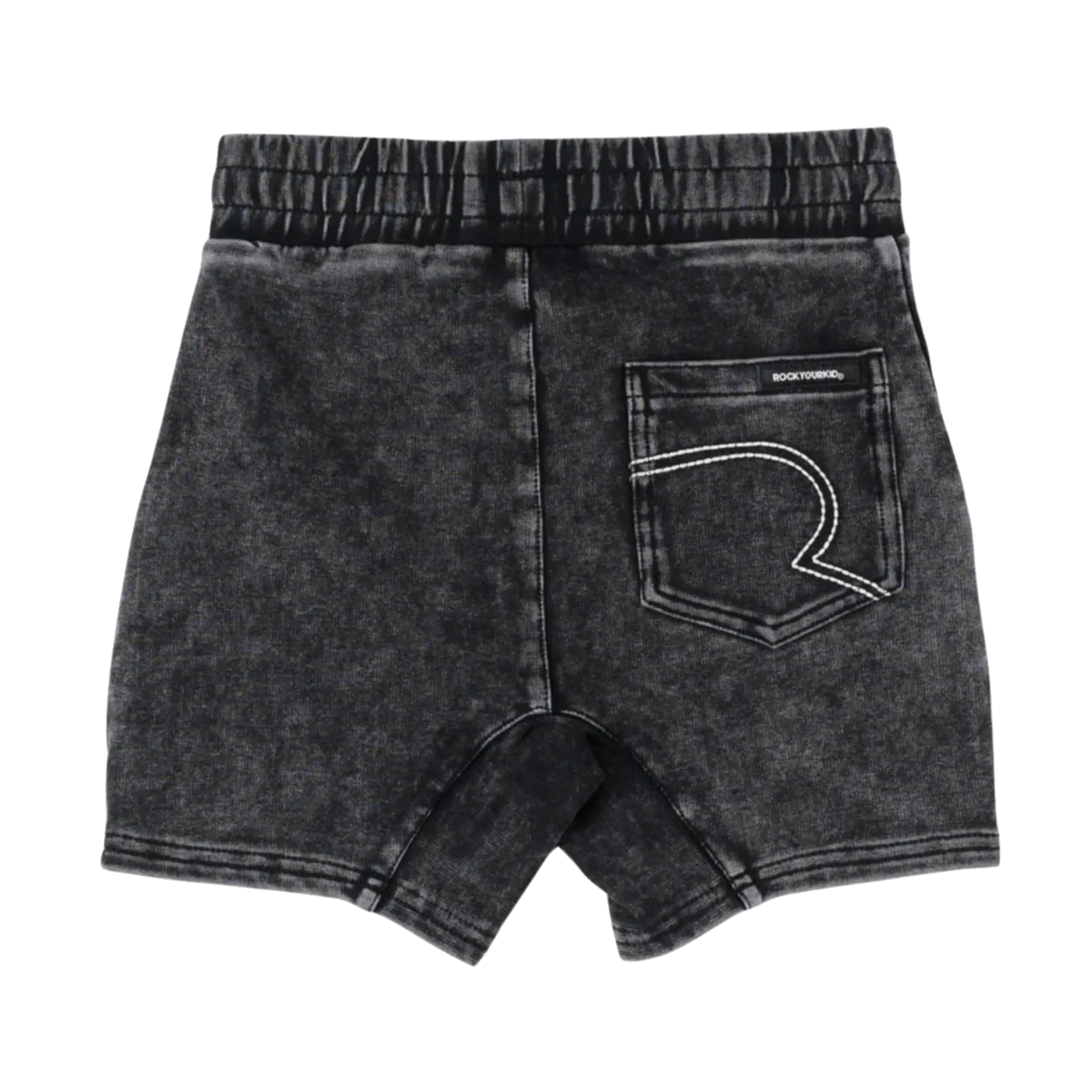 Rock Your Kid - Stripe Shorts in Black Wash