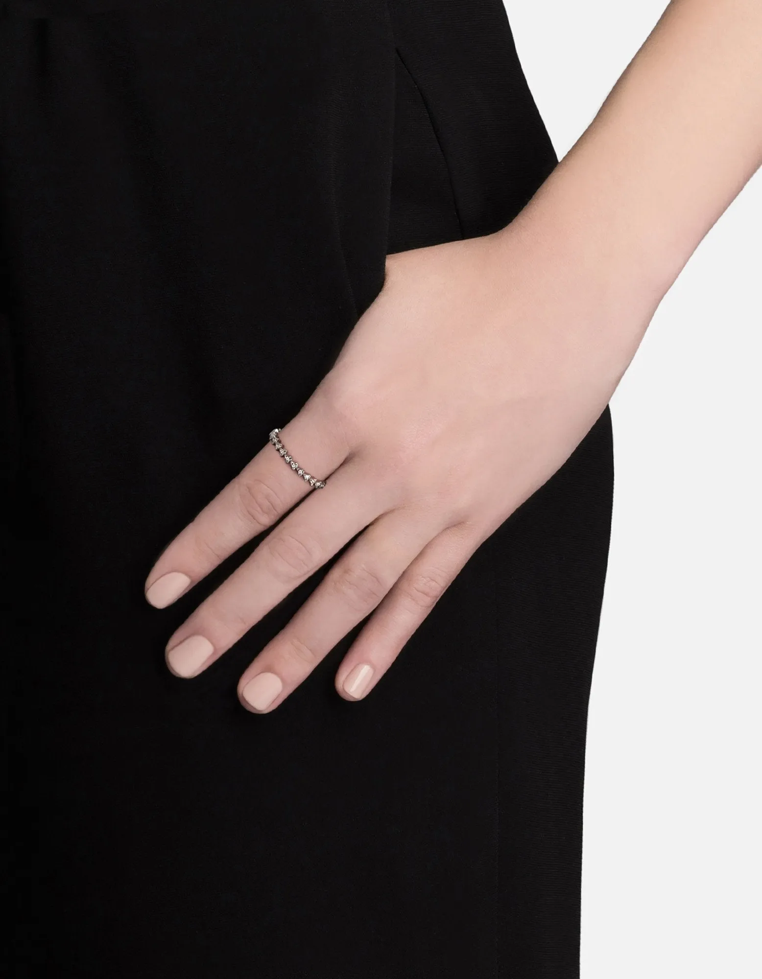 Roe Ring, 14k Gold Pavé