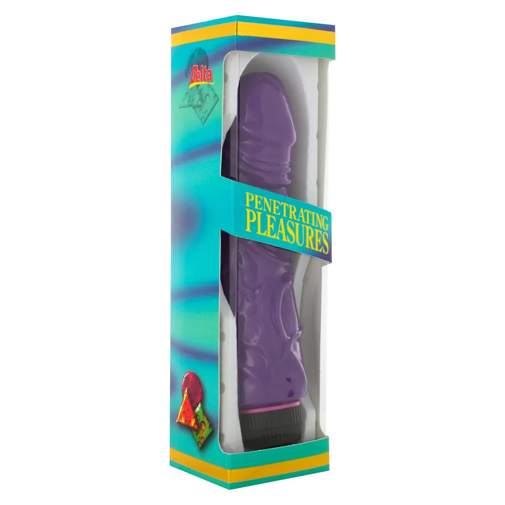 Shining Dildo 8 Inch Vibrator Purple