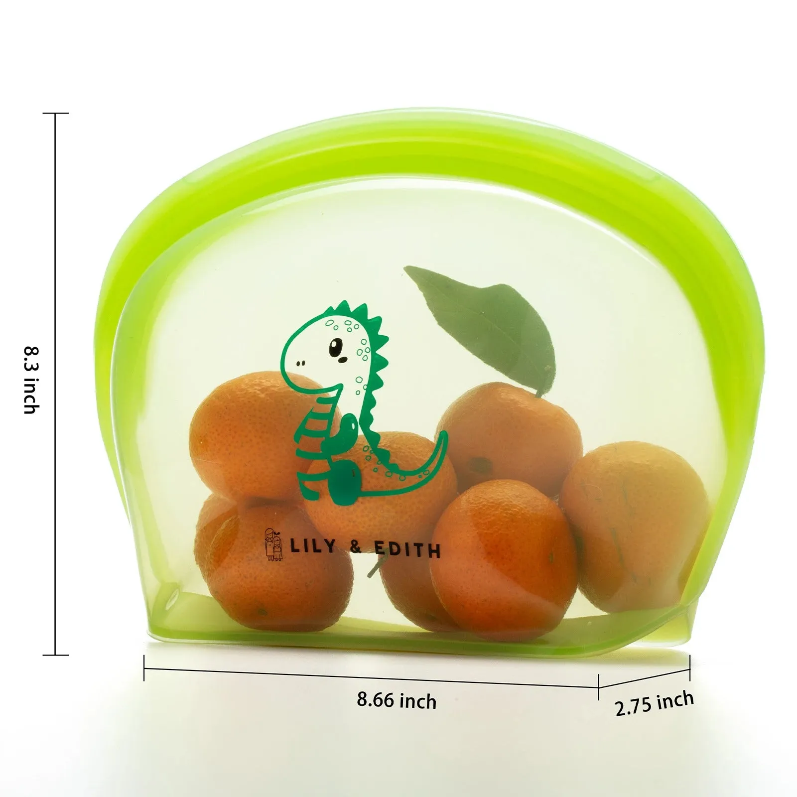 Silicone Reusable Food Bag | Standup Dinosaur